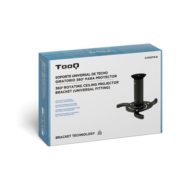 TooQ - SOPORTE UNIVERSAL DE TECHO GIRATORIO 360º PARA PROYECTOR NEGRO