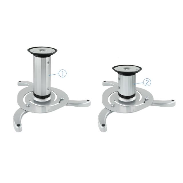 TooQ - SOPORTE UNIVERSAL DE TECHO GIRATORIO 360º PARA PROYECTOR PLATA