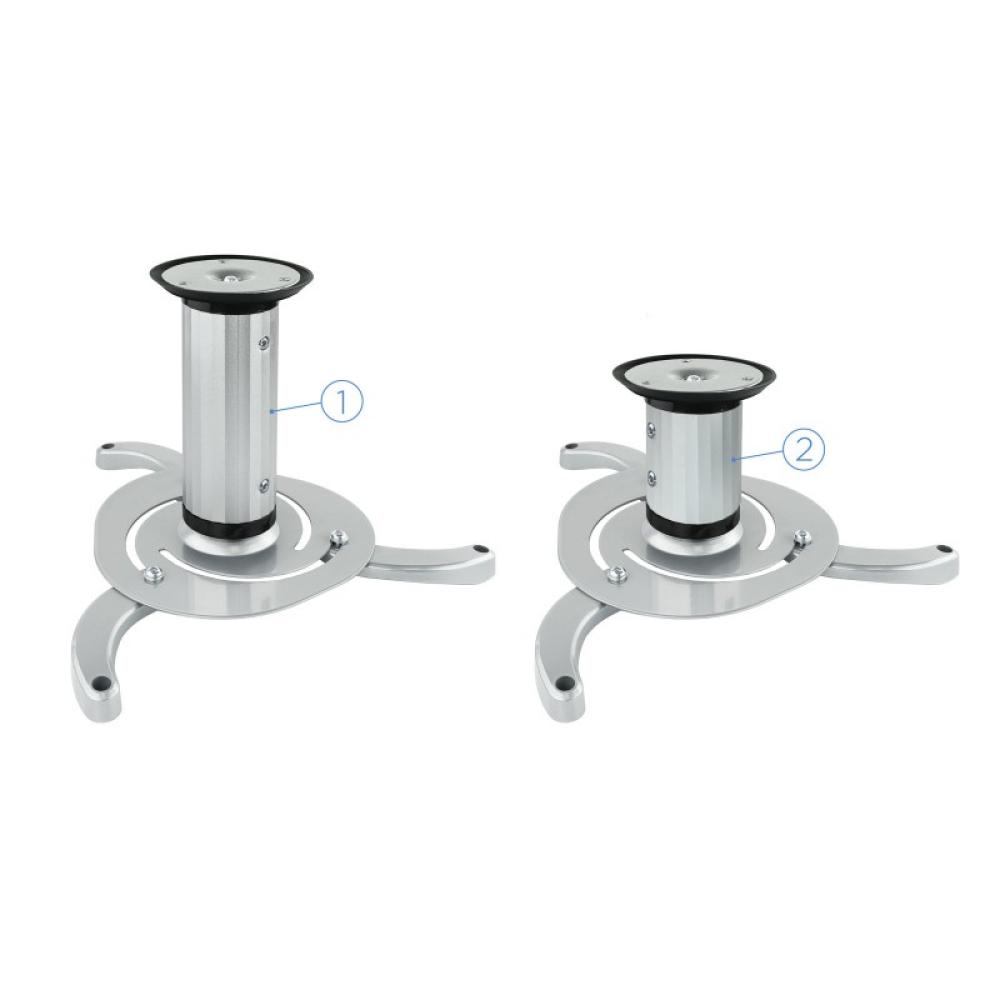 TooQ - SOPORTE UNIVERSAL DE TECHO GIRATORIO 360º PARA PROYECTOR PLATA
