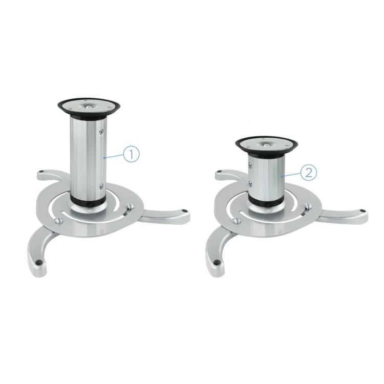TooQ - SOPORTE UNIVERSAL DE TECHO GIRATORIO 360º PARA PROYECTOR PLATA