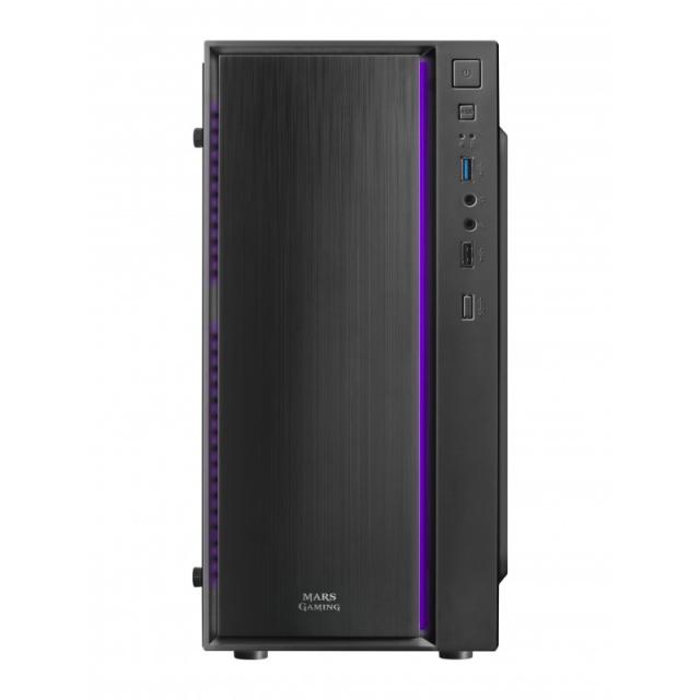 Mars Gaming - MCM, Caja PC Micro ATX, Compacta, 16 Modos ARGB, Ventilador 8 cm