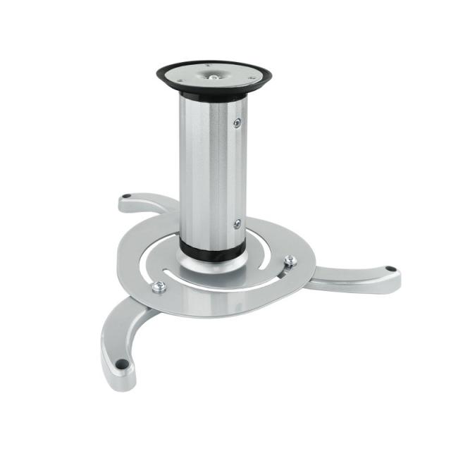 TooQ - SOPORTE UNIVERSAL DE TECHO GIRATORIO 360º PARA PROYECTOR PLATA