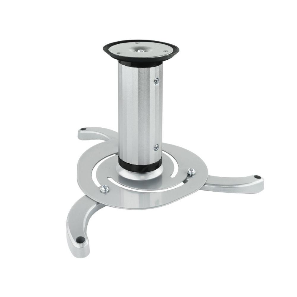TooQ - SOPORTE UNIVERSAL DE TECHO GIRATORIO 360º PARA PROYECTOR PLATA