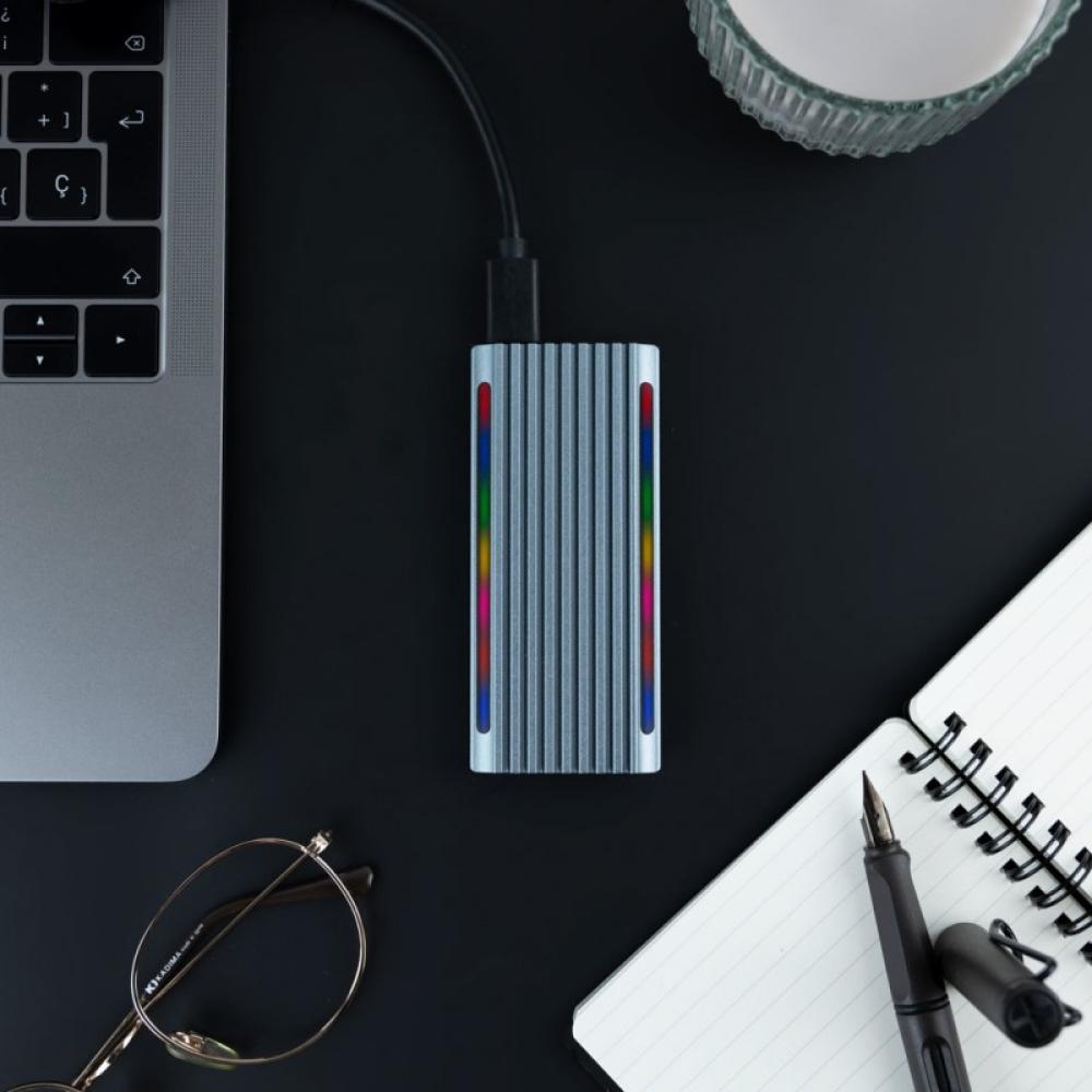 TooQ - Shinobi Caja externa para unidad de estado sólido (SSD) Gris M.2