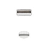 Nanocable - Cable Lightning a USB-A, Lightning/M -USB A/M, Blanco, 50 cm