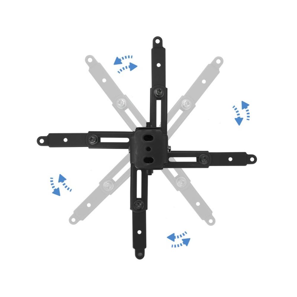 TooQ - SOPORTE UNIVERSAL INCLINABLE DE TECHO PARA PROYECTOR NEGRO