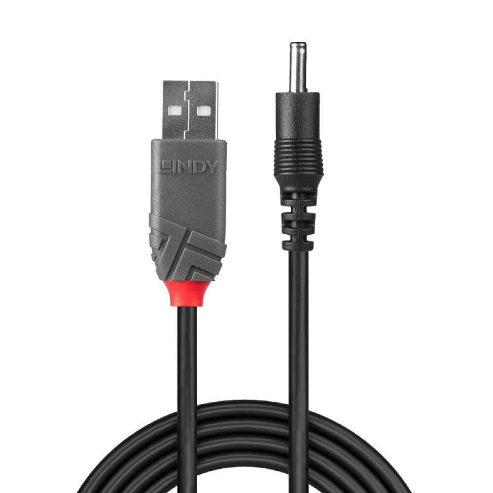 Lindy - 70266 cable de transmisión Negro 1,5 m USB A
