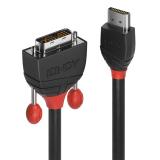 Lindy - 36270 adaptador de cable de vídeo 0,5 m HDMI tipo A (Estándar) DVI-D Negro
