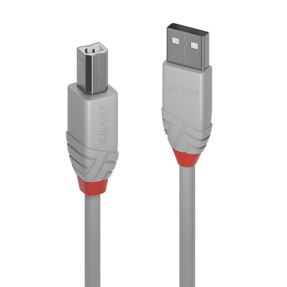 Lindy - 36681 cable USB USB 2.0 0,5 m USB A USB B Gris