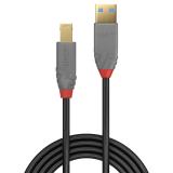 Lindy - 36740 cable USB USB 3.2 Gen 1 (3.1 Gen 1) 0,5 m USB A USB B Negro
