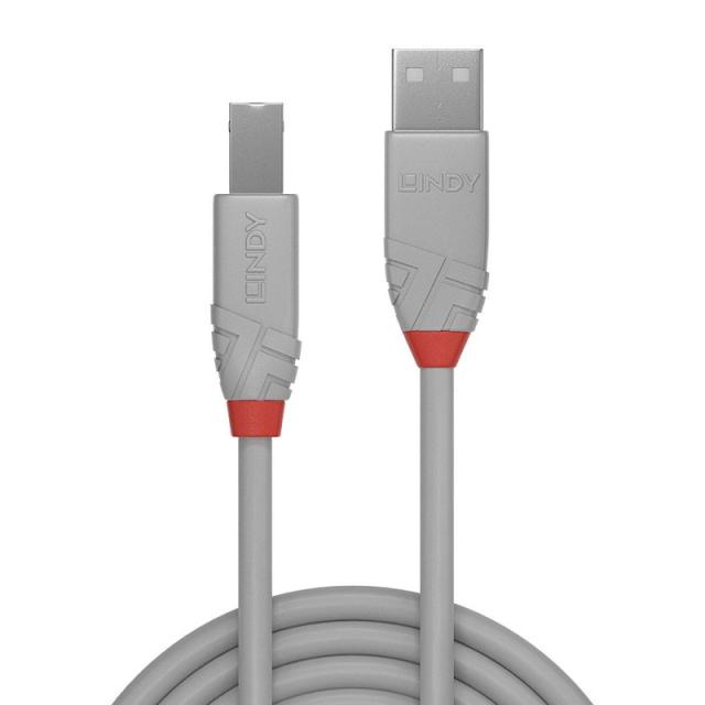 Lindy - 36684 cable USB USB 2.0 3 m USB A USB B Gris