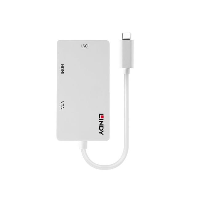 Lindy - 43273 Adaptador gráfico USB 3840 x 2160 Pixeles Blanco