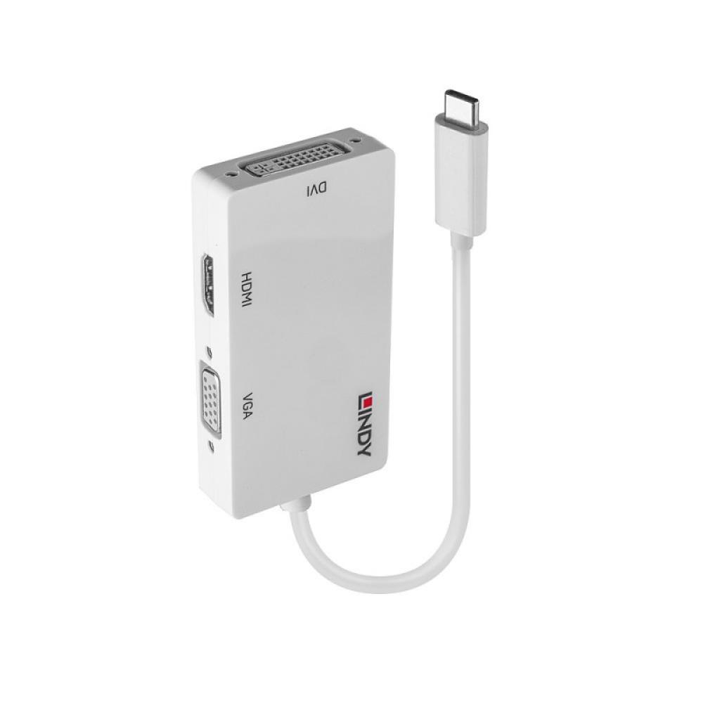 Lindy - 43273 Adaptador gráfico USB 3840 x 2160 Pixeles Blanco