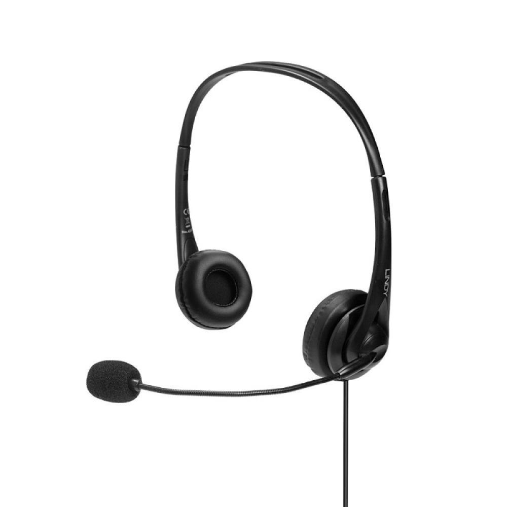 Lindy - 42870 auricular y casco Auriculares Alámbrico Diadema Llamadas/Música USB tipo A Negro