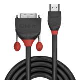 Lindy - 36274 adaptador de cable de vídeo 5 m HDMI tipo A (Estándar) DVI-D Negro