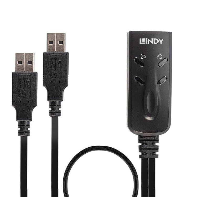 Lindy - 32165 interruptor KVM Negro