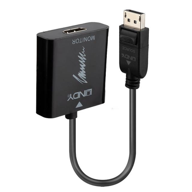 Lindy - 41068 adaptador de cable de vídeo 1,5 m DisplayPort HDMI tipo A (Estándar) Negro