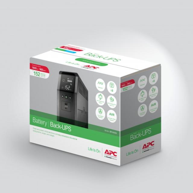 APC - BR1600SI sistema de alimentación ininterrumpida (UPS) Línea interactiva 1,6 kVA 960 W 8 salidas AC