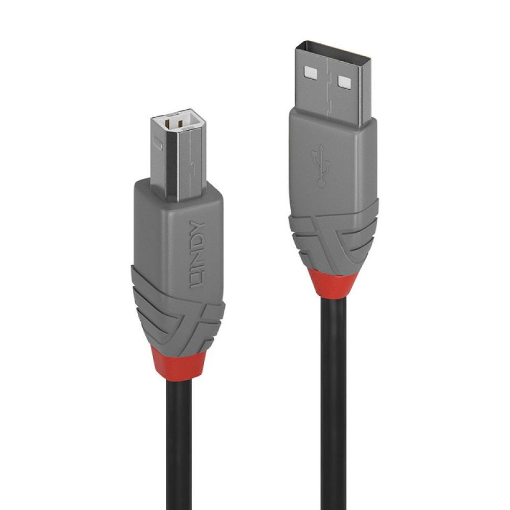 Lindy - 36675 cable USB USB 2.0 5 m USB A USB B Negro