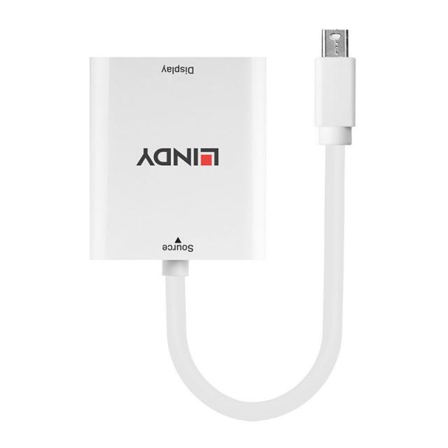 Lindy - 41069 adaptador de cable de vídeo Mini DisplayPort HDMI tipo A (Estándar) Blanco