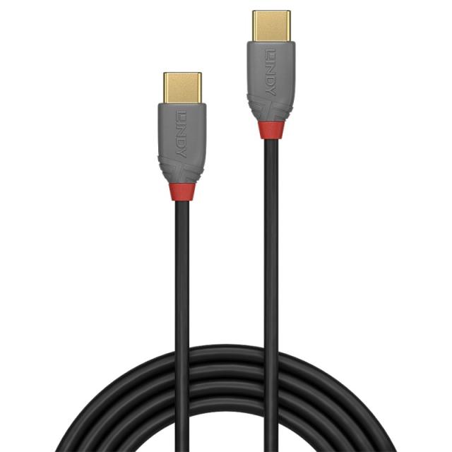 Lindy - 36872 cable USB USB 2.0 2 m USB C Negro, Gris