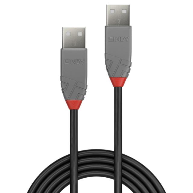 Lindy - 36692 cable USB USB 2.0 1 m USB A Negro, Gris