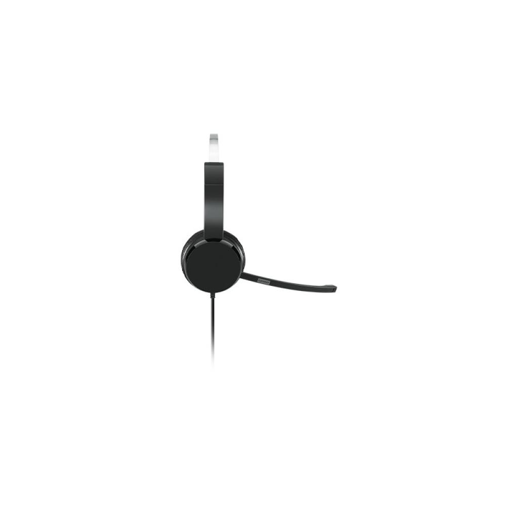 Lenovo - 100 Mono Auriculares Alámbrico Diadema Oficina/Centro de llamadas USB tipo A Negro
