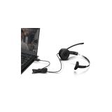 Lenovo - 100 Mono Auriculares Alámbrico Diadema Oficina/Centro de llamadas USB tipo A Negro