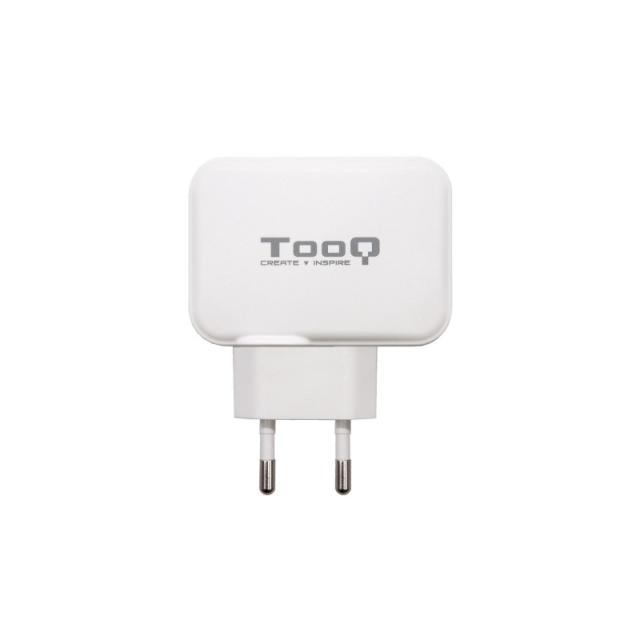 TooQ - Cargador de Pared doble puerto USB-C + USB A, 27W