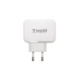 TooQ - Cargador de Pared doble puerto USB-C + USB A, 27W