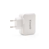 TooQ - Cargador de Pared doble puerto USB-C + USB A, 27W