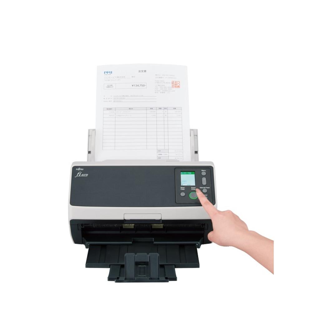 Ricoh - fi-8170 Alimentador automático de documentos (ADF) + escáner de alimentación manual 600 x 600 DPI A4 Negro, Gris