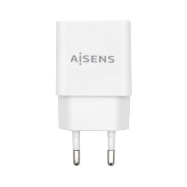 AISENS - Cargador USB 10W Alta Eficiencia, 5V/2A, Blanco - A110-0526