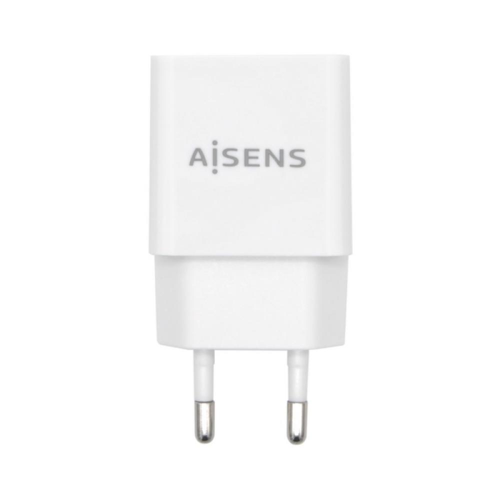 AISENS - Cargador USB 10W Alta Eficiencia, 5V/2A, Blanco - A110-0526
