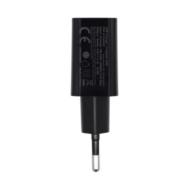 AISENS - Cargador USB 10W Alta Eficiencia, 5V/2A, Negro - A110-0527