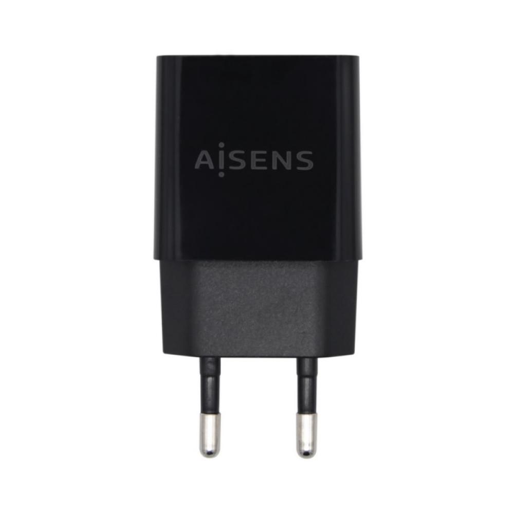 AISENS - Cargador USB 10W Alta Eficiencia, 5V/2A, Negro - A110-0527