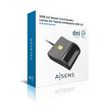 AISENS - Lector de Tarjeta Inteligente DNI, Negro - ASCR-SN01-BK