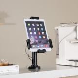 AISENS - Soporte Antirobo de Sobremesa / Pared Ajustable (1 Pivote) para Tablet, Negro