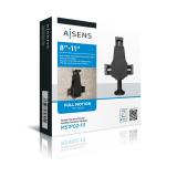 AISENS - Soporte Antirobo de Sobremesa / Pared Ajustable (1 Pivote) para Tablet, Negro