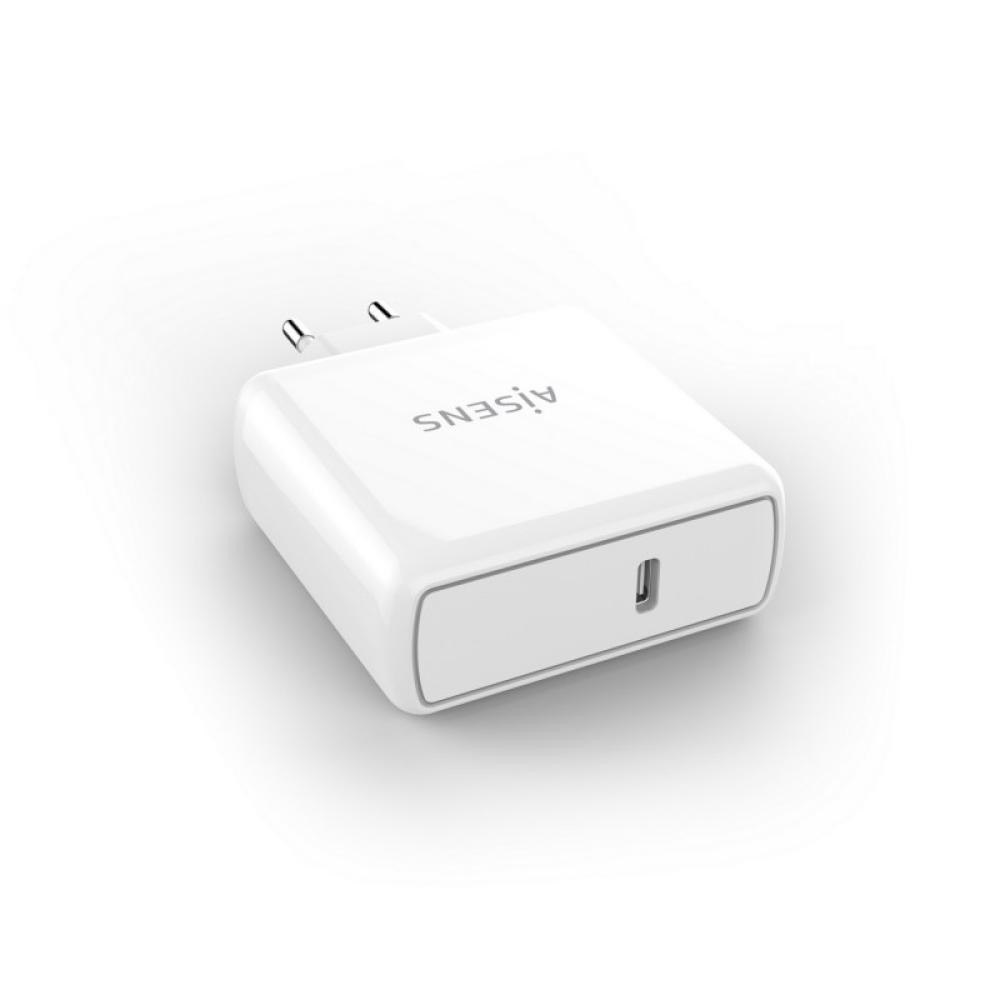 AISENS - Cargador PD3.0 QC3.0 1 Puerto 1xUSB-C 60W, Blanco
