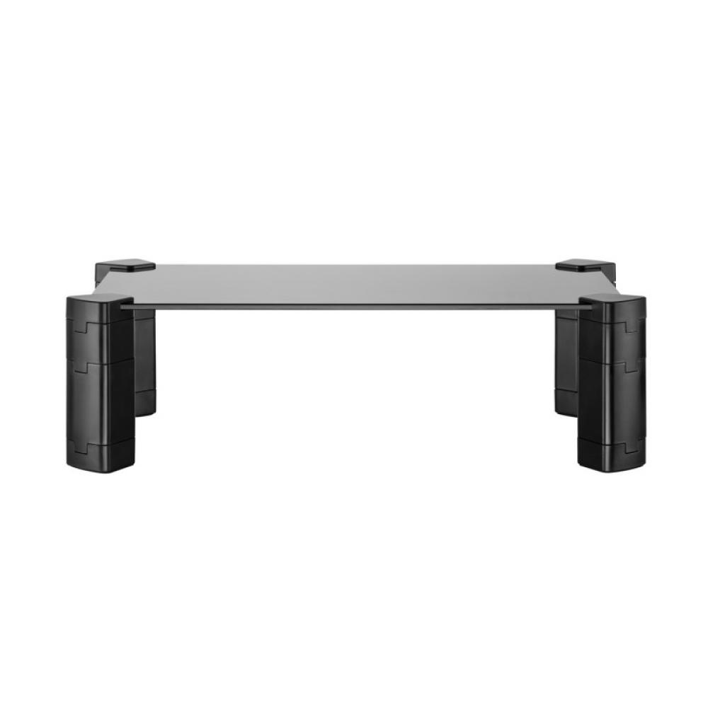 AISENS - Soporte Elevador Cristal para Monitor/Portátil, Negro