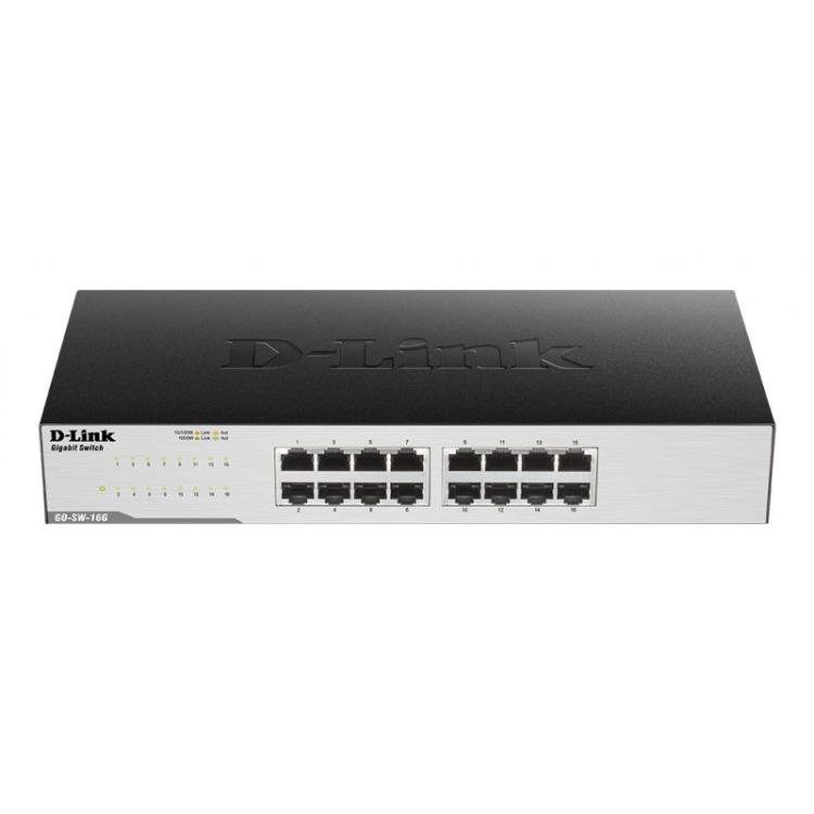 D-Link - GO-SW-16G switch No administrado Gigabit Ethernet (10/100/1000) Negro