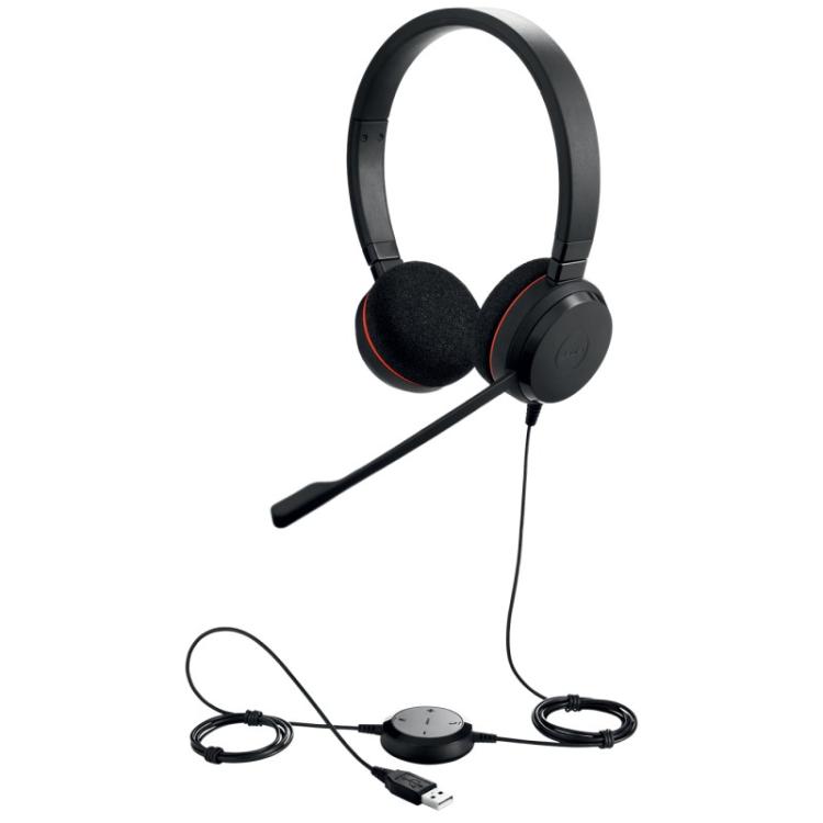 Jabra - Evolve 20 Auriculares Alámbrico Diadema Oficina/Centro de llamadas USB tipo A Negro - 4999-823-109