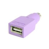 StarTech.com - Adaptador Teclado USB a conector PS/2 PS2 MiniDIN - Hembra USB - Macho Mini-DIN