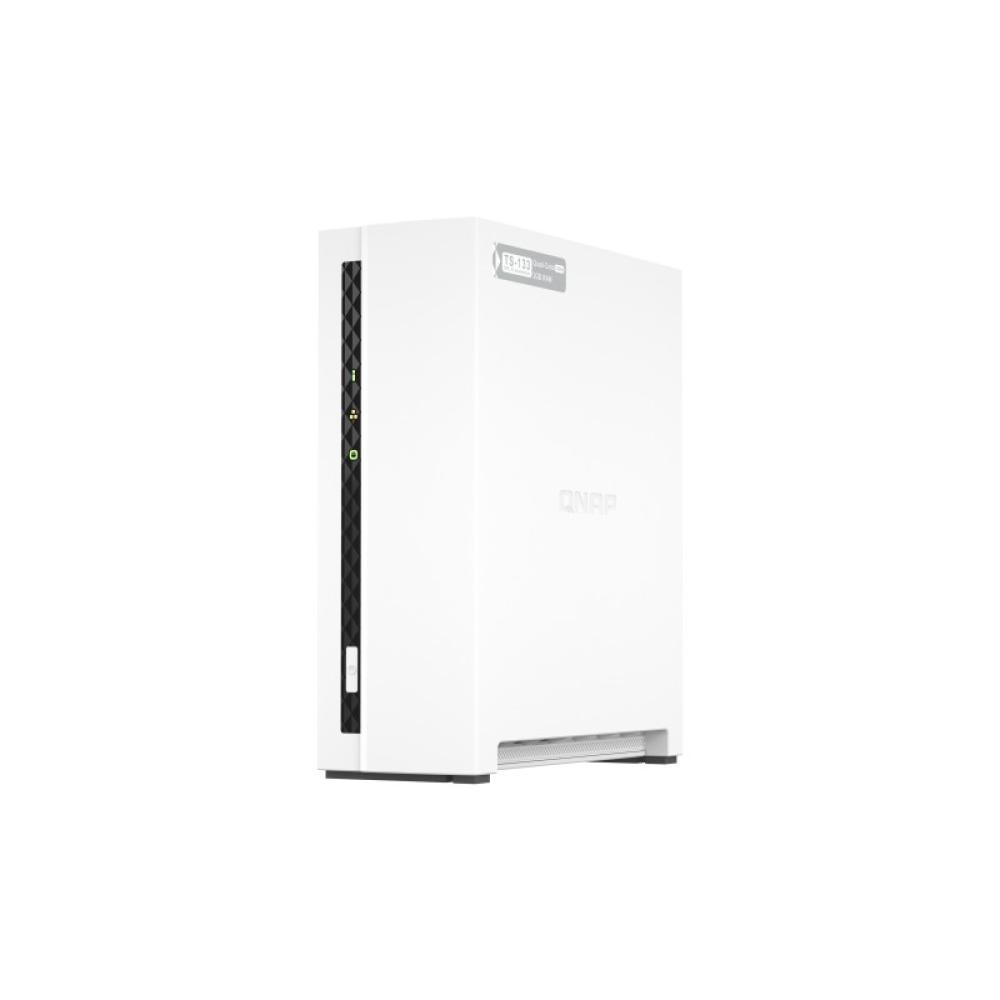 QNAP - TS-133 servidor de almacenamiento NAS Torre Cortex-A55 2 GB DDR4 0 TB QNAP Turbo System Blanco