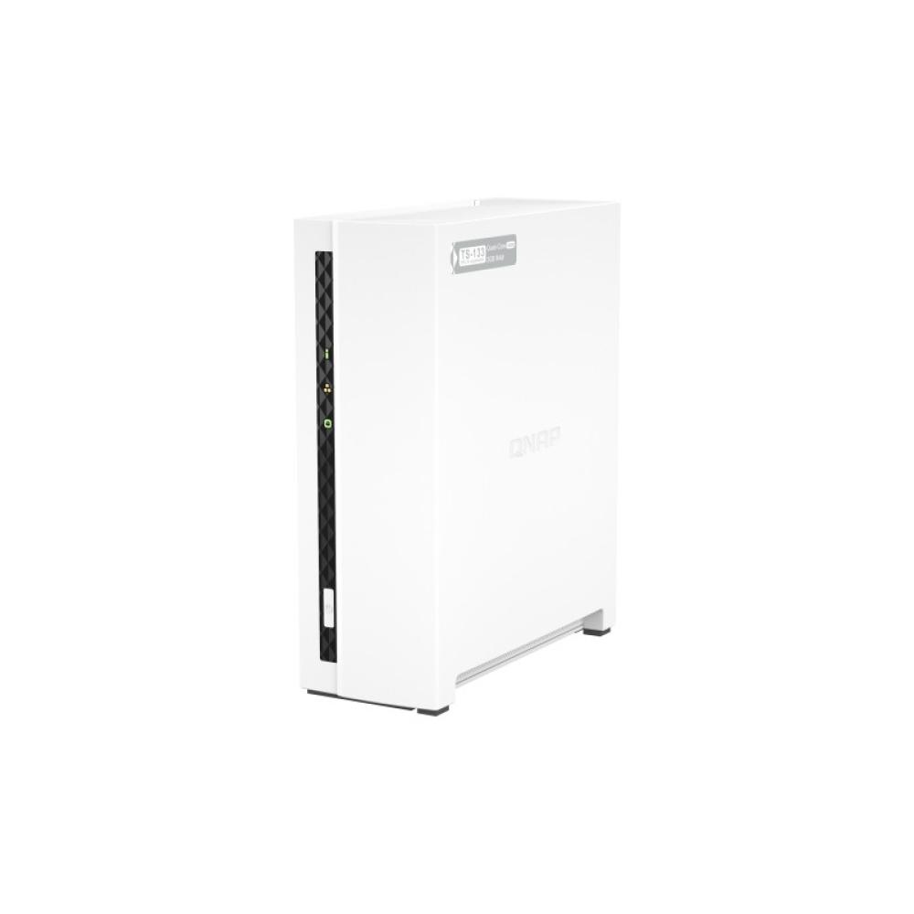 QNAP - TS-133 servidor de almacenamiento NAS Torre Cortex-A55 2 GB DDR4 0 TB QNAP Turbo System Blanco