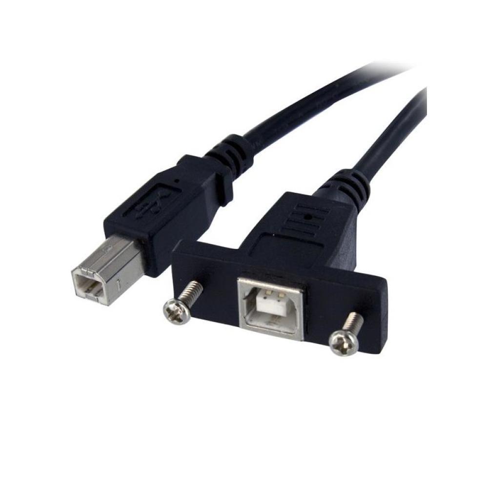 StarTech.com - Cable USB de Montaje en Panel USB B a USB B de 30cm - Hembra a Macho