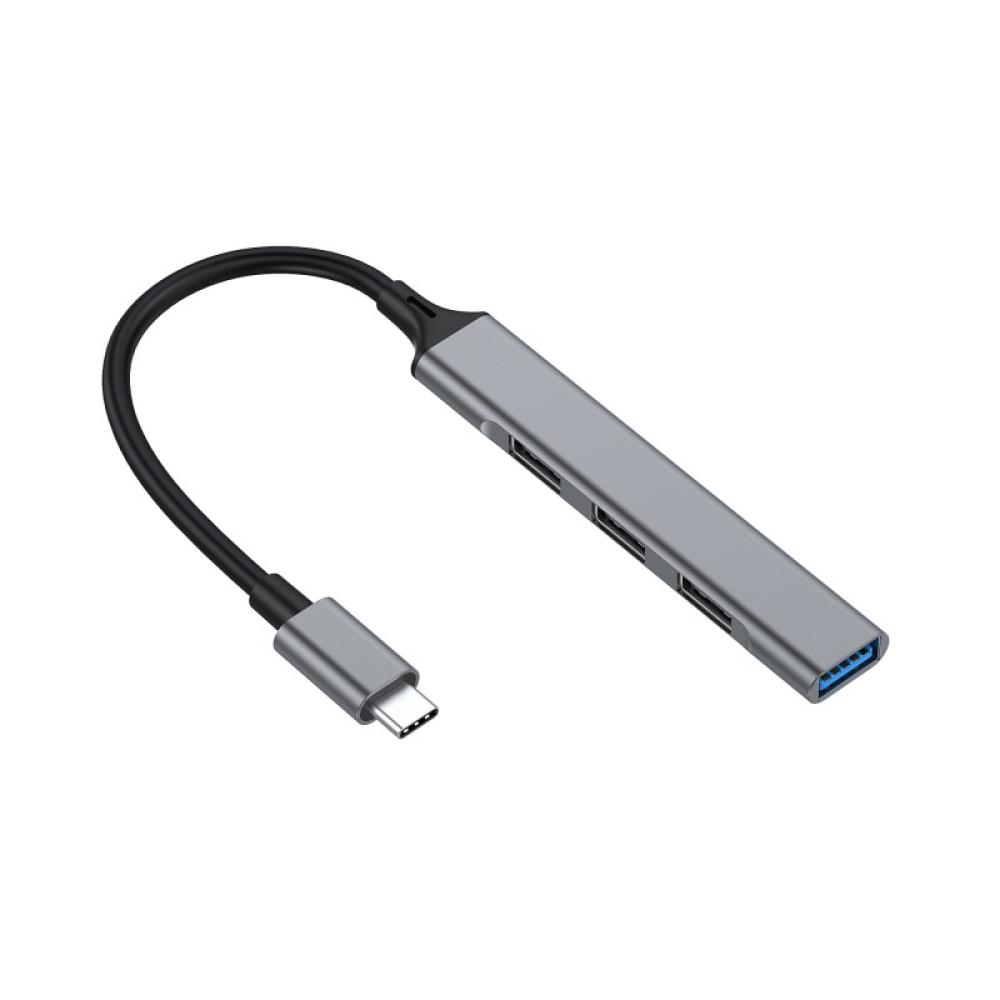 Equip - 128961 hub de interfaz USB 3.2 Gen 1 (3.1 Gen 1) Type-C 5000 Mbit/s Negro, Gris