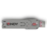 Lindy - 40620 bloqueador de puerto Llave de bloqueador de puerto USB tipo A Rosa Acrilonitrilo butadieno estireno (ABS) 1 pieza(