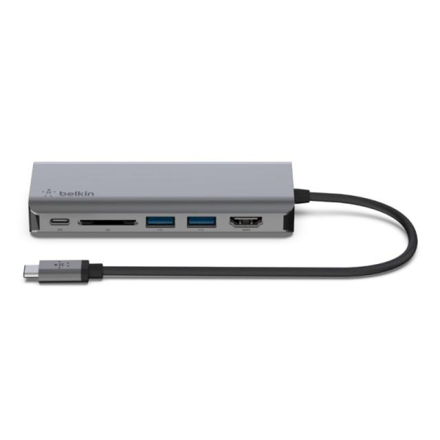 Belkin - AVC008BTSGY base para portátil y replicador de puertos USB 3.2 Gen 1 (3.1 Gen 1) Type-C Negro, Gris